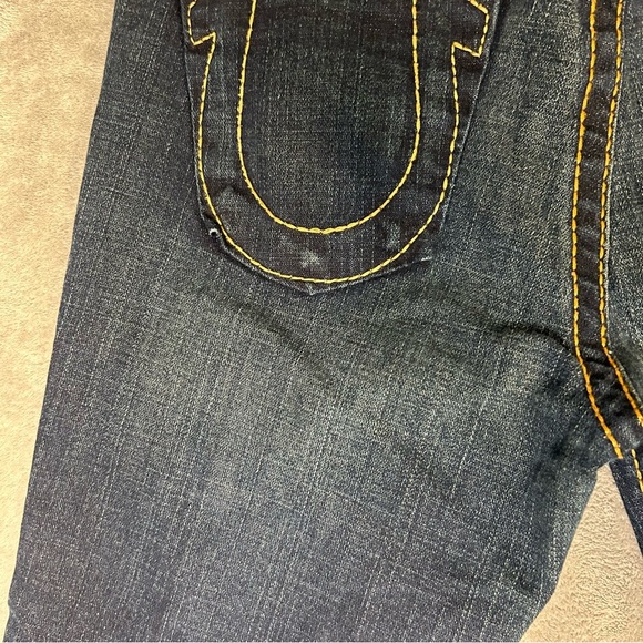 VTG True Religion Low Rise Western Style Boot Cut Women’s Dark Wash Size 31 - Picture 6 of 10